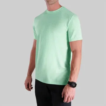 2UNDR Luxury Crew Tee - HEATHERED MINT GREEN