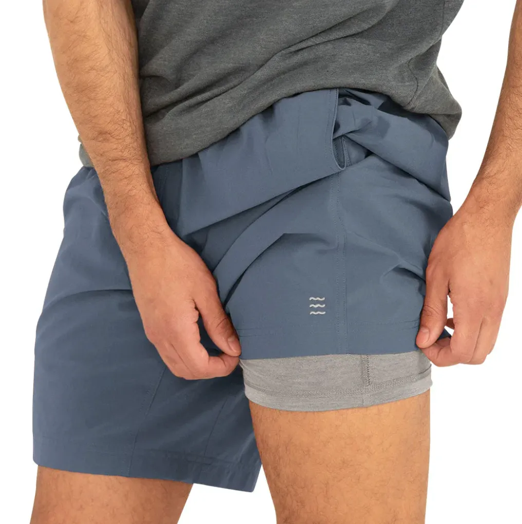 7" Lined Breeze Short Blue Dusk II