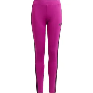 adidas 3 Stripe Tights - Girls - Sonic Fuchsia/Black