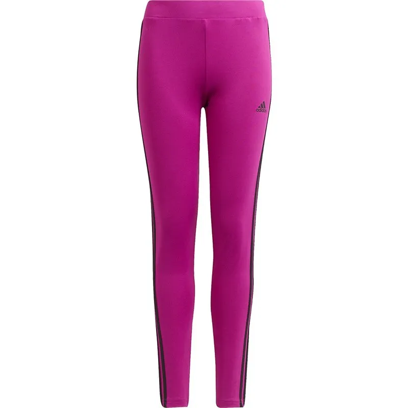 adidas 3 Stripe Tights - Girls - Sonic Fuchsia/Black