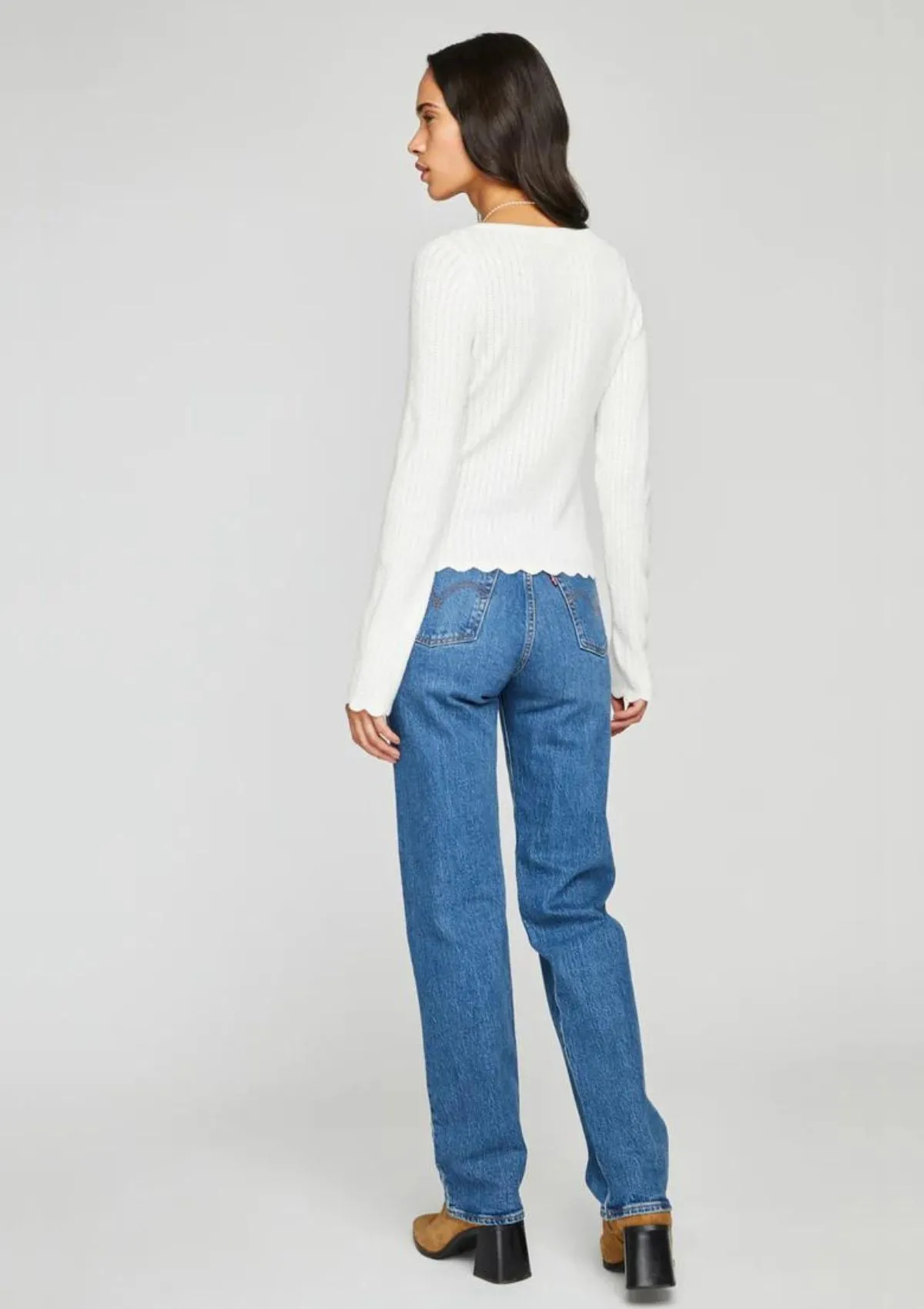Annie Tulip-Hem Long Sleeve Top