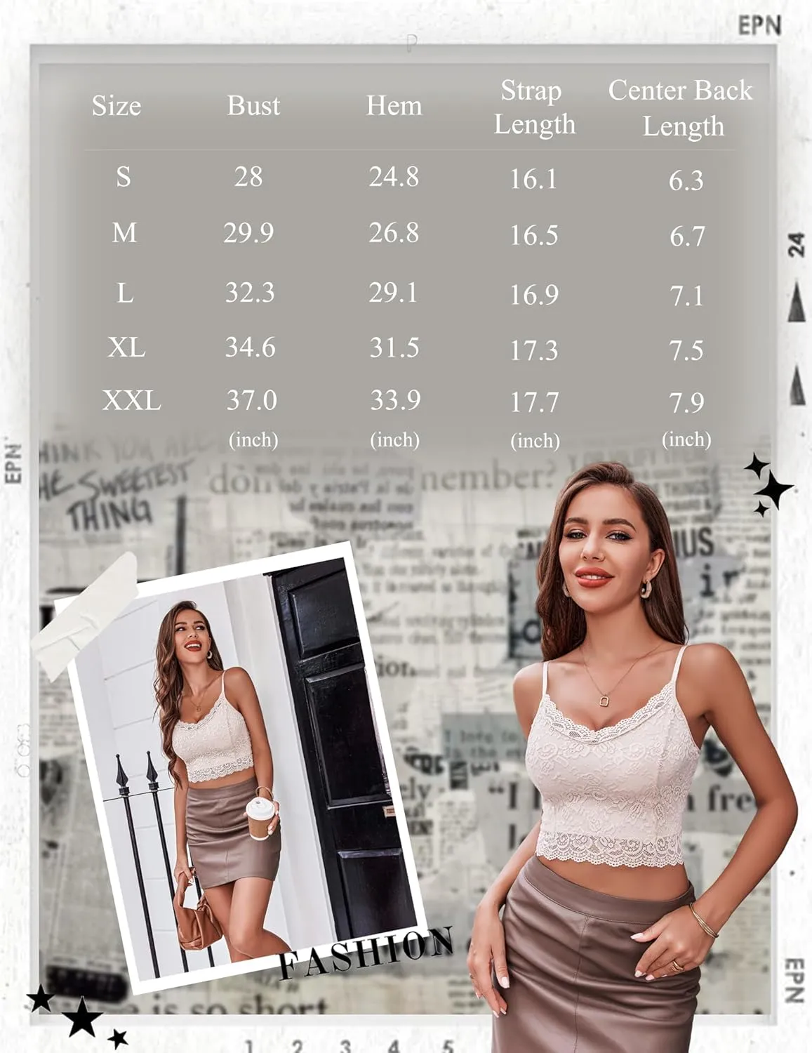 Avidlove Lace Bralette for Women Spaghetti Strap Tank Top V Neck Slim Basic Camisoles