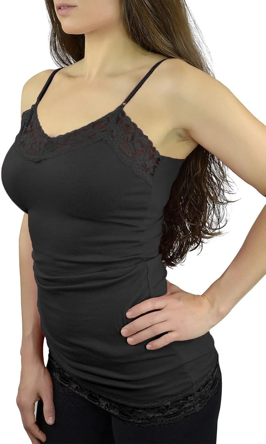 Belle Donne Camisole Tops for Women Adjustable Spaghetti Strap Tank Tops Plus Size Camisoles for Women