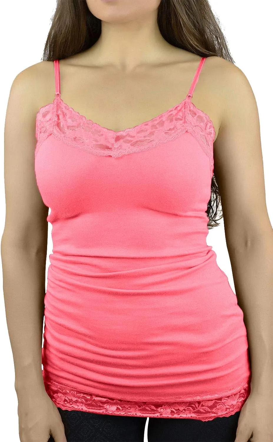 Belle Donne Camisole Tops for Women Adjustable Spaghetti Strap Tank Tops Plus Size Camisoles for Women