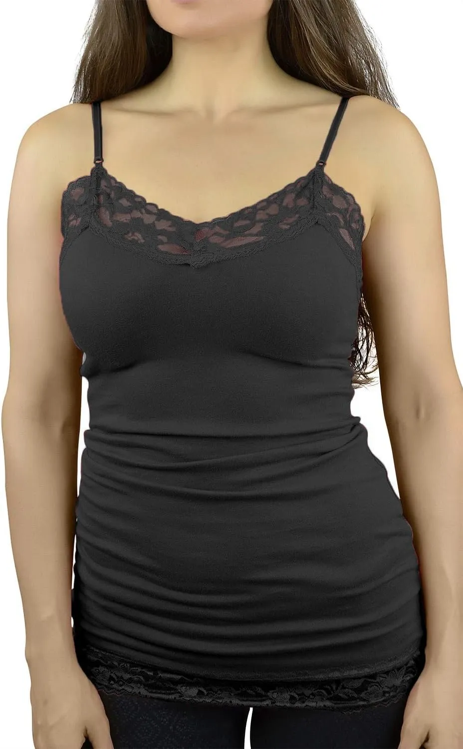 Belle Donne Camisole Tops for Women Adjustable Spaghetti Strap Tank Tops Plus Size Camisoles for Women