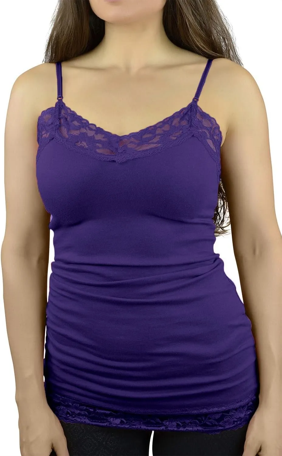 Belle Donne Camisole Tops for Women Adjustable Spaghetti Strap Tank Tops Plus Size Camisoles for Women