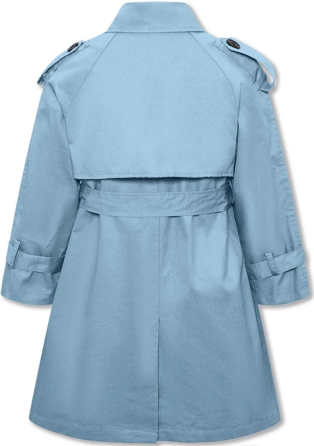 Betusline Girls & Women's Trench Coat Double Breasted Classic Lapel Outerwear, 3 Years - Women 2XL