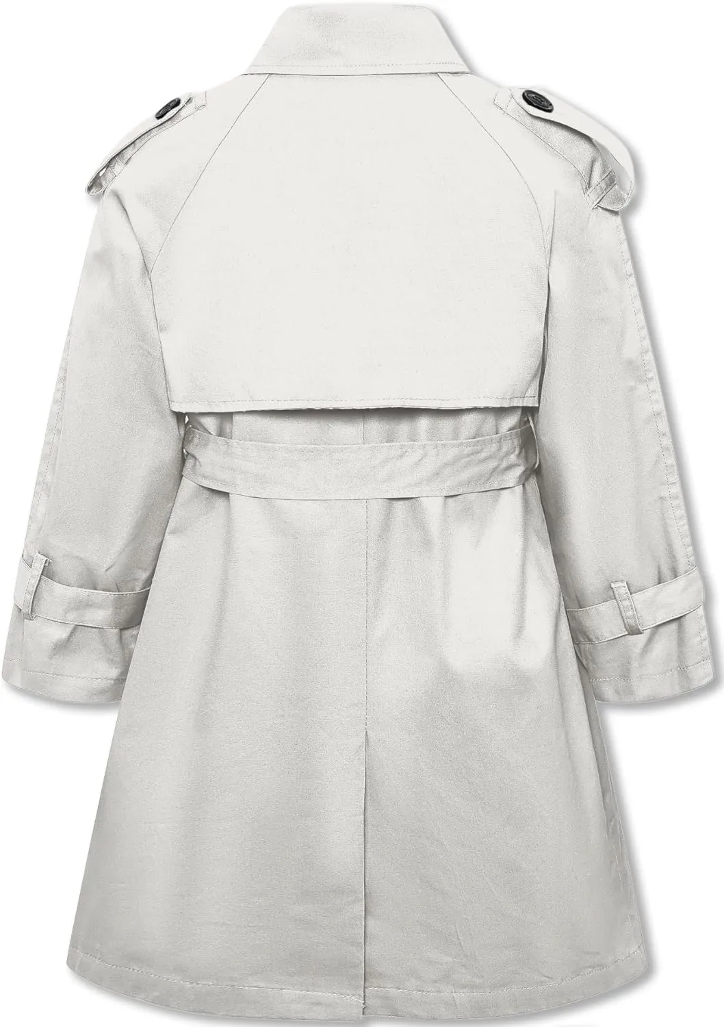 Betusline Girls & Women's Trench Coat Double Breasted Classic Lapel Outerwear, 3 Years - Women 2XL