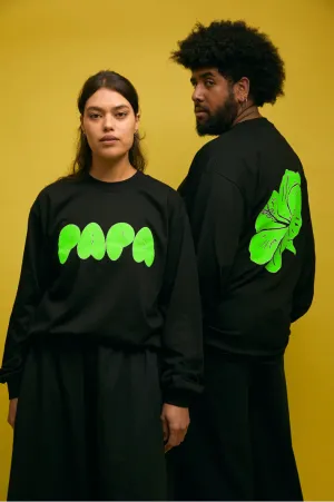 Bubble Longsleeve Tee ~ Black (non gendered) by Papa Clothing