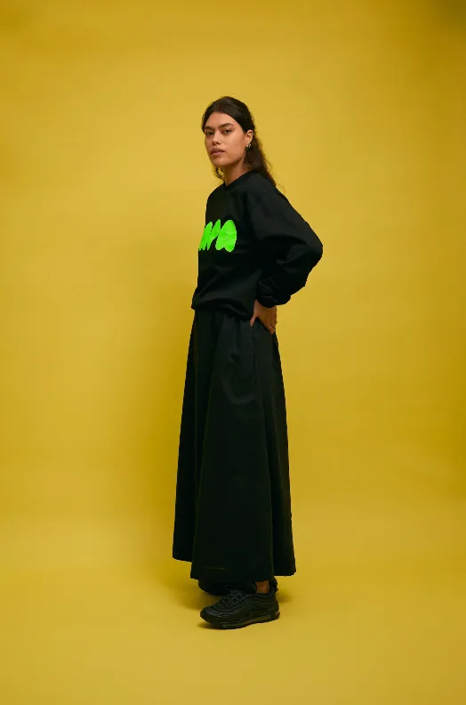 Bubble Longsleeve Tee ~ Black (non gendered) by Papa Clothing
