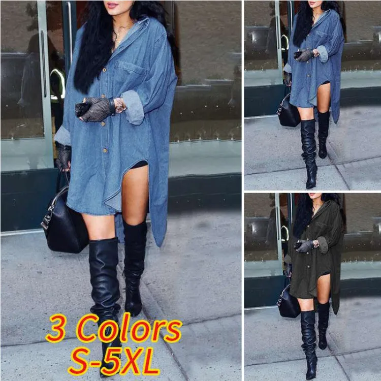 Classic Attractive Charming Women's Long-sleeved Irregular Blouses