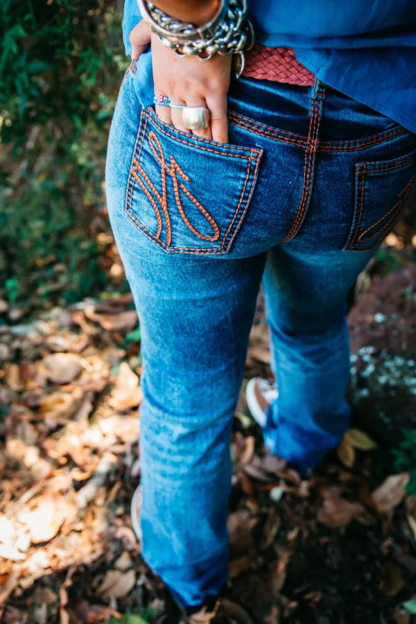 Comfort Cut High Rise - SR2152 "Jasper" Rust Stitch Jeans