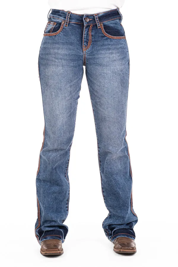 Comfort Cut High Rise - SR2152 "Jasper" Rust Stitch Jeans