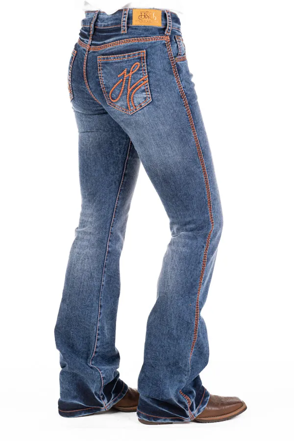 Comfort Cut High Rise - SR2152 "Jasper" Rust Stitch Jeans