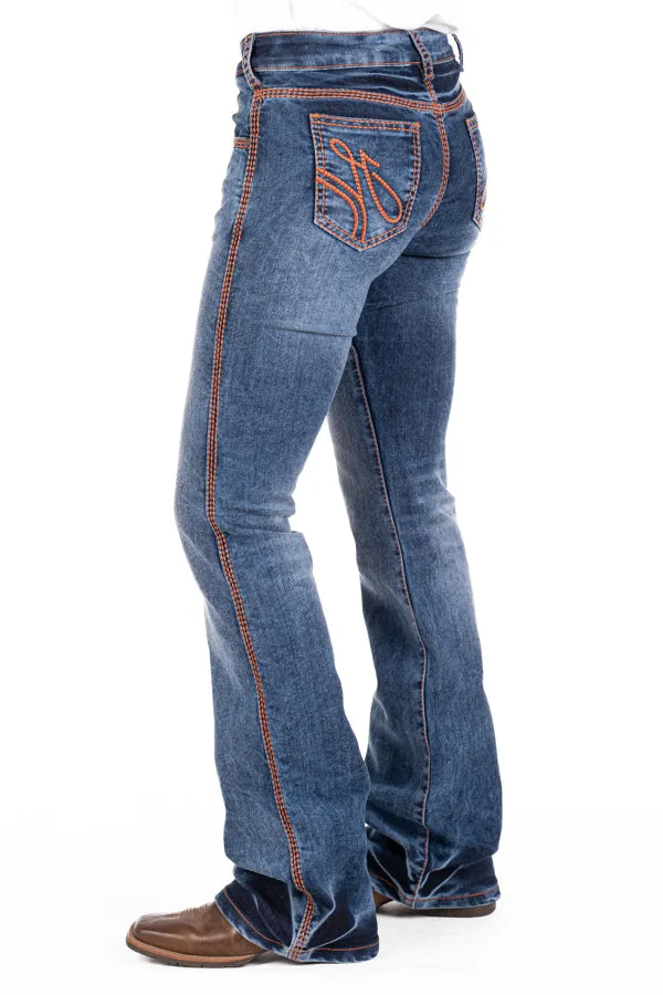 Comfort Cut High Rise - SR2152 "Jasper" Rust Stitch Jeans