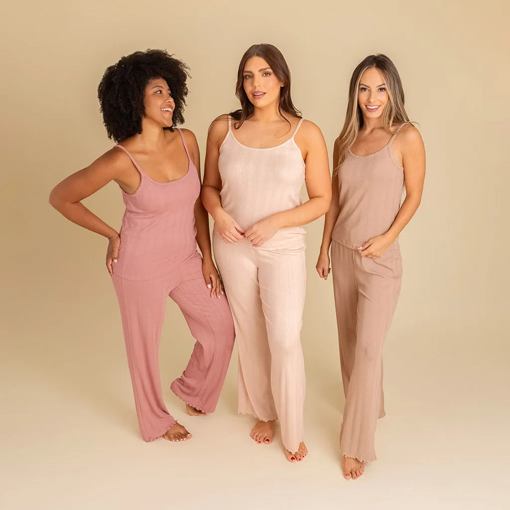 Dusty Blush Women's Pointelle Cami