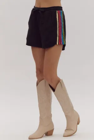 Embellished Track Barbie Shorts