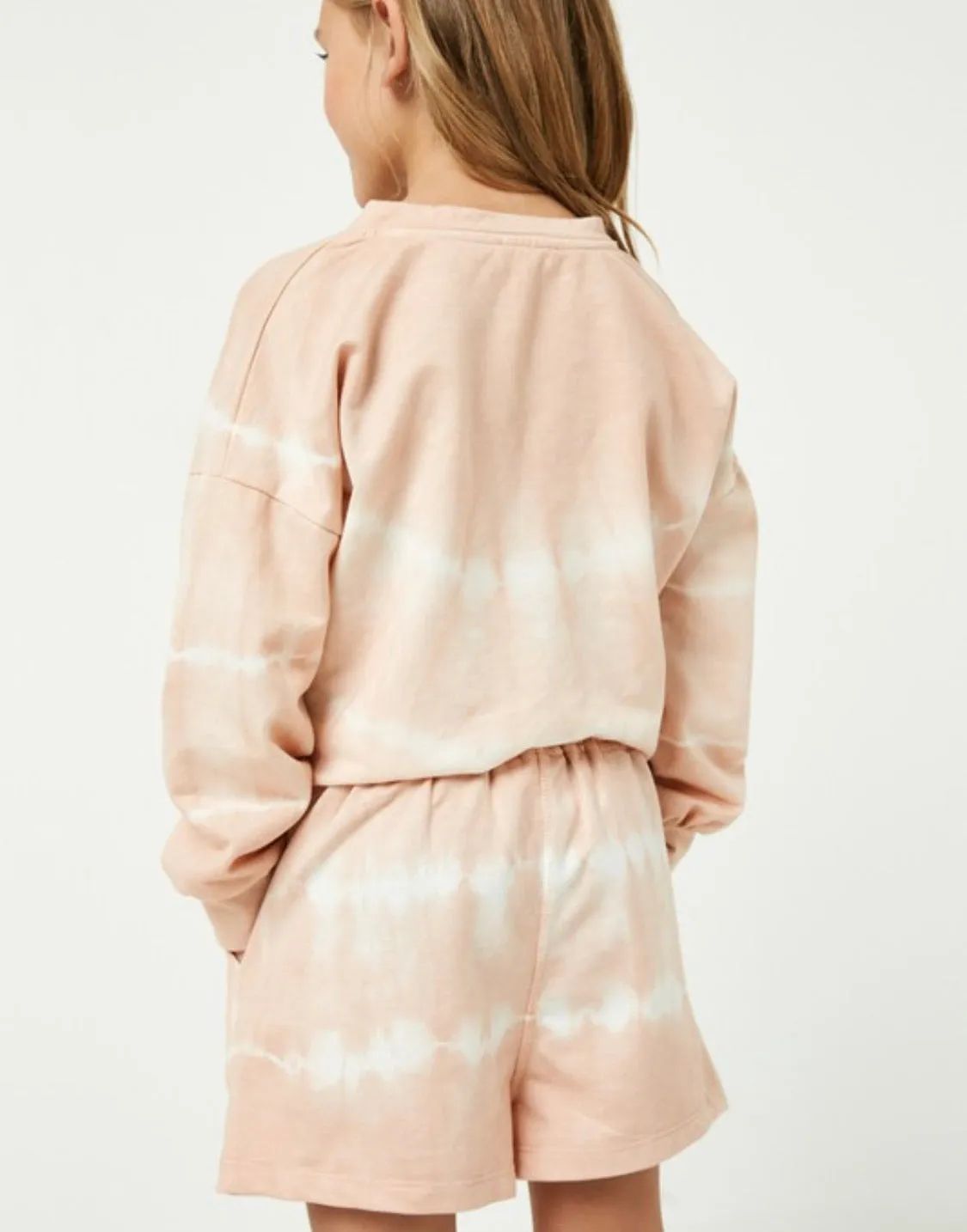 Kids Tie-Dye Blush Lounge Shorts