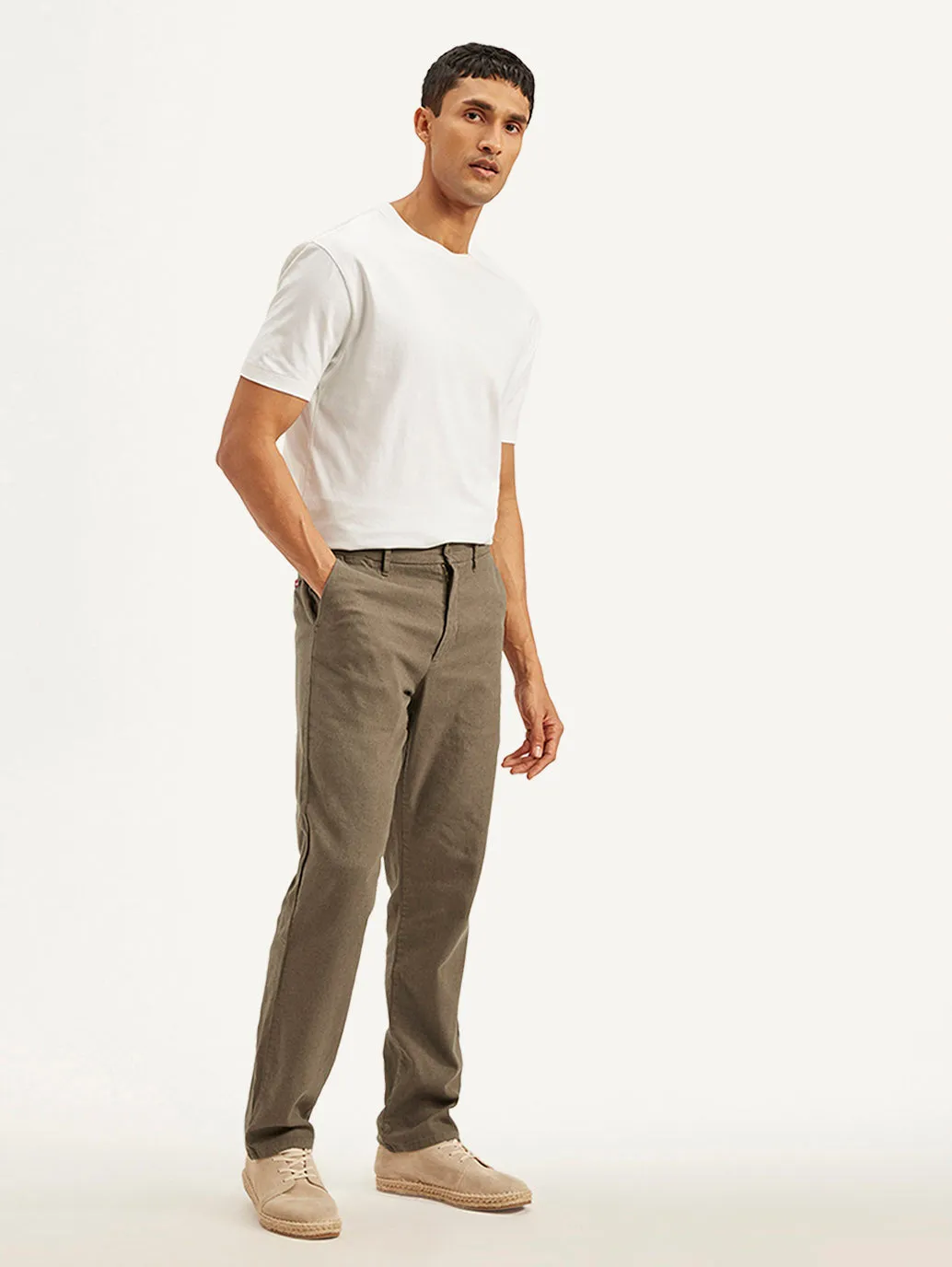 Men's Authentic Straight Fit Linen Chino Pants