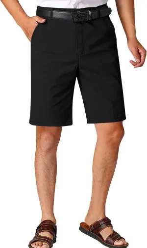 Mens Chino Shorts Big and Tall Slim-Fit Lightweight Straight Leg Shorts Stylish Casual Golf Shorts with Pockets