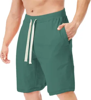 Men's Gym Workout Athletic Shorts Stretch Lightweight Quick Dry Basic Shorts Straight Leg Loose Comfy Fit Short