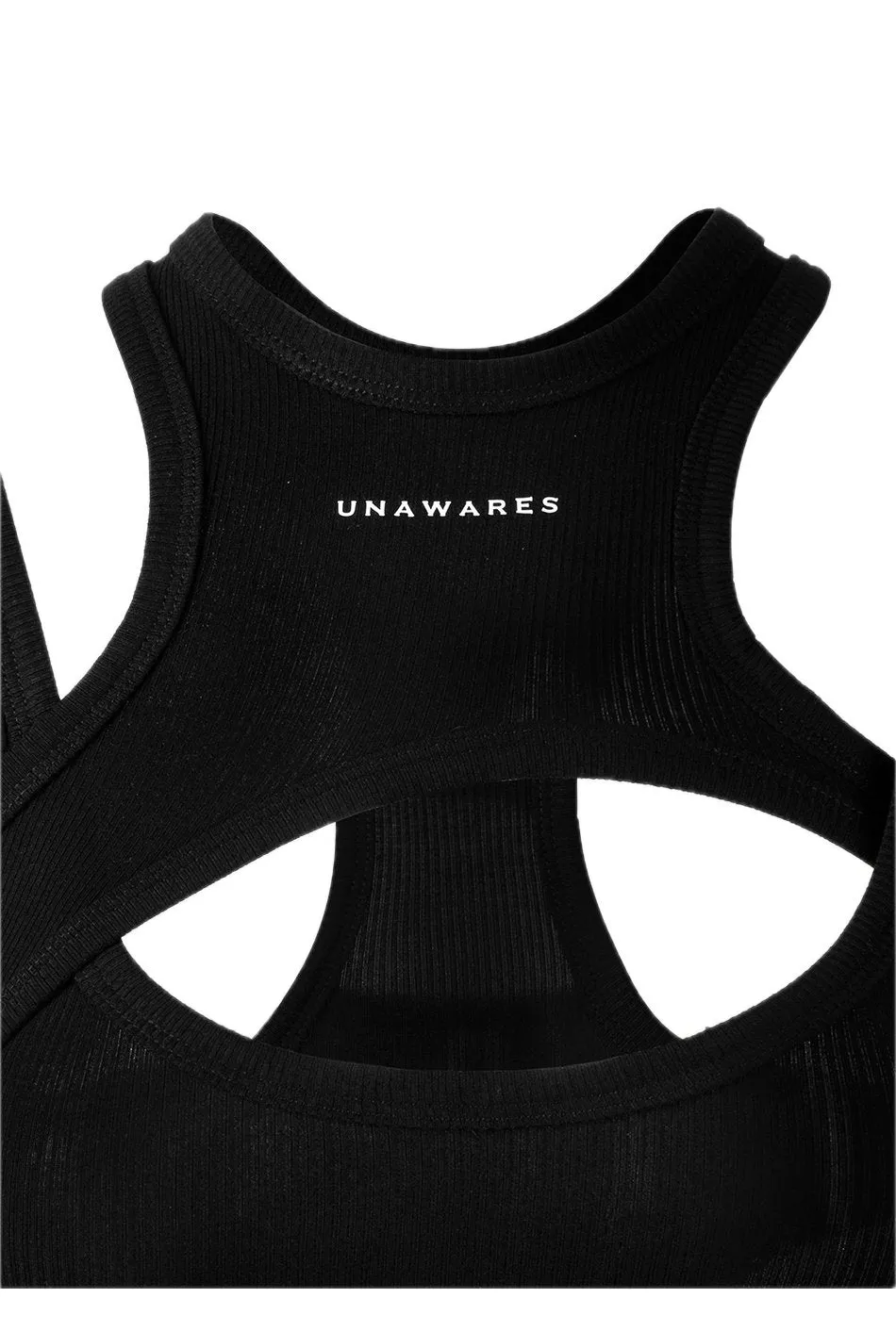Misaligned Knit Vest In Black