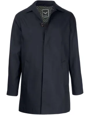 Peter Lightweight Mac Trench Coat in Navy