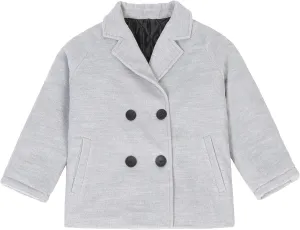 ThCreasa Boys Classic Double Breasted Pea Coat Wool Blend Notch Lapel Fall Winter Dress Coats