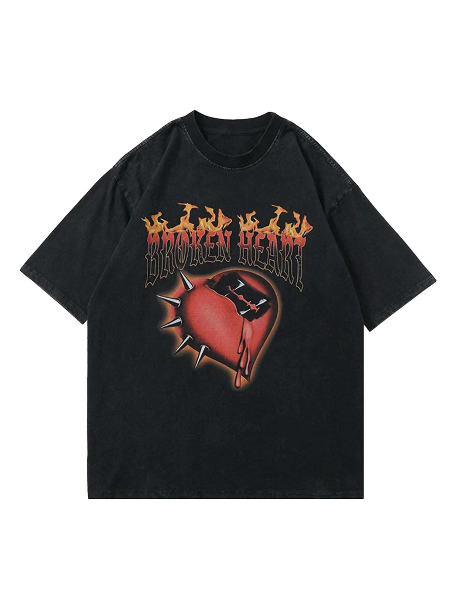 Thesupermade High Street Heart-print Dark T-shirt