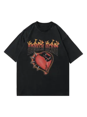 Thesupermade High Street Heart-print Dark T-shirt