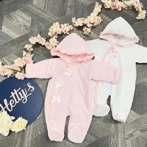 Velour Triple Bow Snowsuit