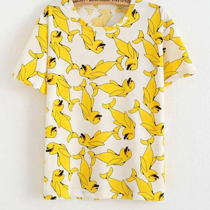 Vintage Summer Geometric Pattern Printed Tees