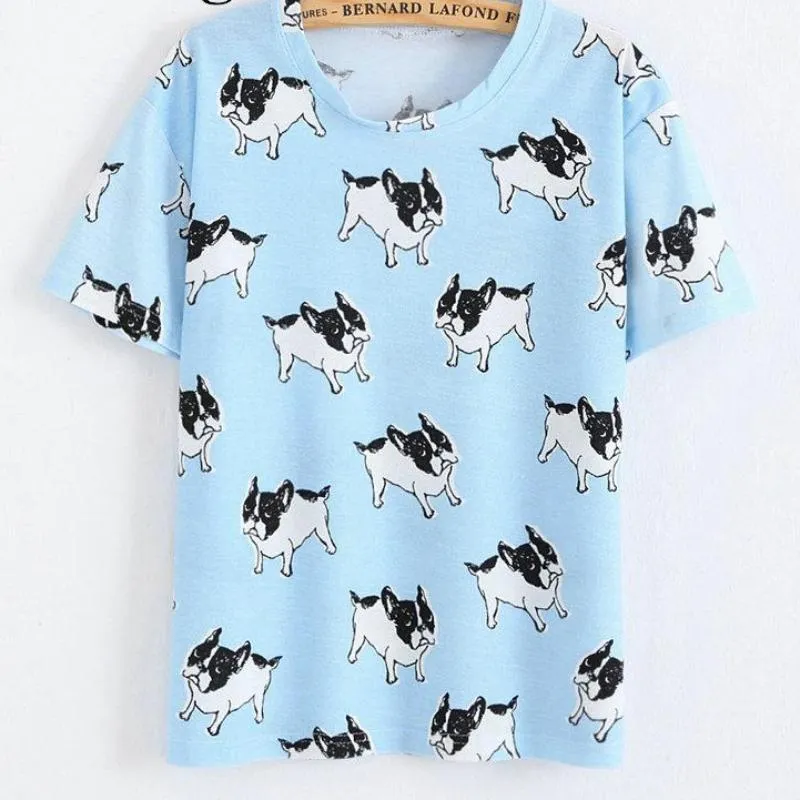Vintage Summer Geometric Pattern Printed Tees