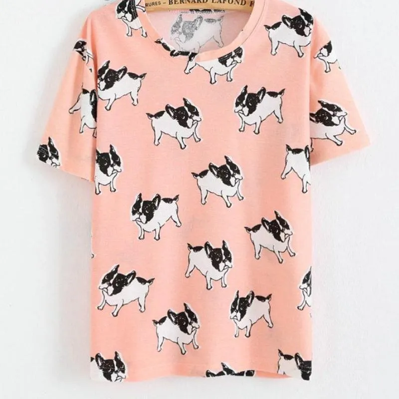 Vintage Summer Geometric Pattern Printed Tees